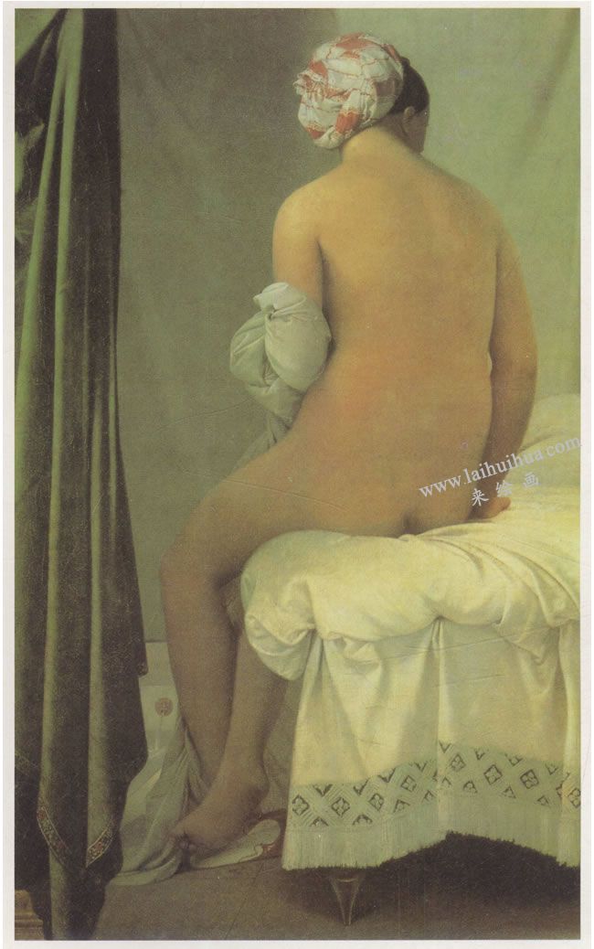 安格尔《瓦平松的浴女》名画高清大图