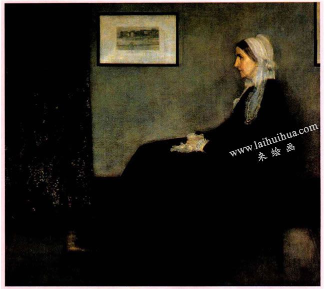美国惠斯勒《灰色和黑色的变奏曲-母亲的肖像》高清大图