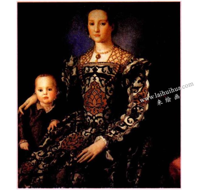 布窿齐诺《埃莱奥诺拉公爵夫人和她的爱子乔凡尼》高清大图