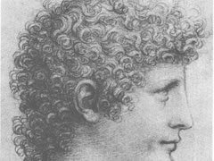 达芬奇《年轻人的侧面肖像》经典素描高清大图
