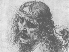 达芬奇《圣母的头部肖像》和《耶稣的头部习作》素描