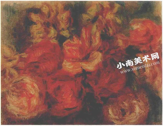 雷诺阿《鲜花》静卧油画作品高清大图
