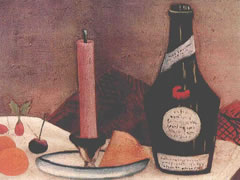 亨利•卢梭《有蜡烛的静物》静物油画作品赏析