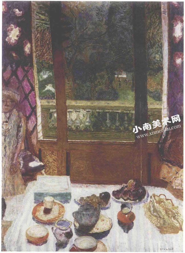 皮耶•勃纳尔《窗前的静物》静物油画作品高清大图