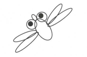 小蜻蜓的画法 - 两个翅膀