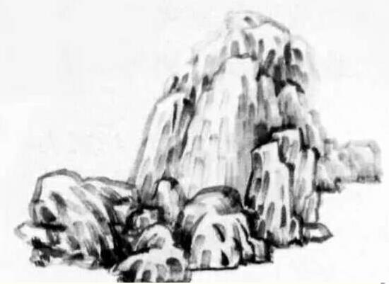 山石绘画的基本步骤 02