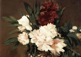 《瓶中花》|爱德华马奈的油画花卉作品