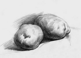土豆素描画法（一）