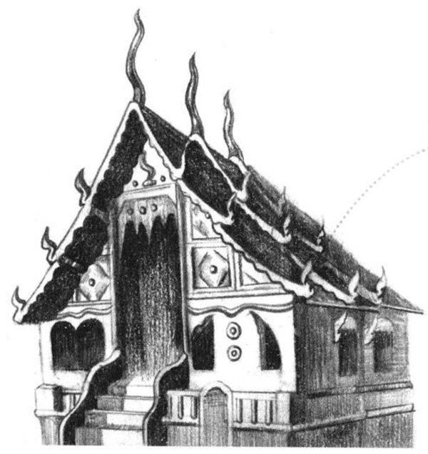 寺庙的素描绘画方法步骤