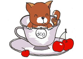 茶杯犬卡通画