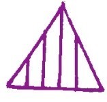 三角形屋顶，城堡色铅笔简笔画画法步骤一