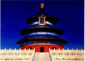 北京天坛油画