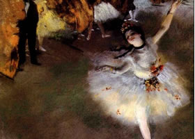 埃•德加《舞台上的舞女》人物油画