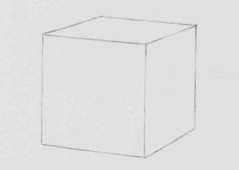 立方体素描画法步骤02   范例一