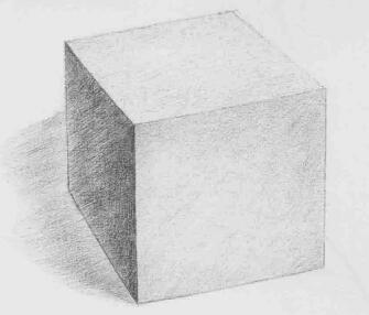 立方体素描画法步骤04   范例二