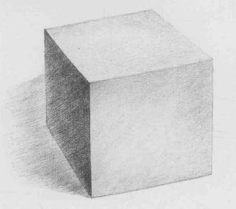 立方体素描画法步骤05  范例二