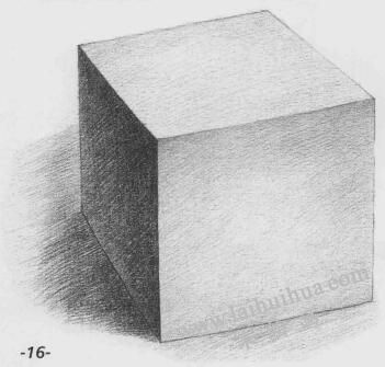 立方体素描画法步骤06   范例二