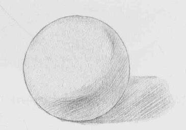 球体素描画法步骤03   范例一