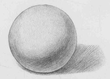 球体素描画法步骤04   范例一