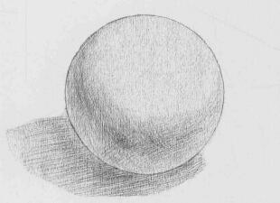 球体素描画法步骤04   范例二