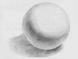球体素描画法步骤05  范例二