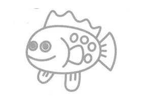 石斑鱼简笔画