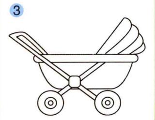 婴儿车的画法步骤03
