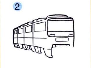 轻轨列车的画法步骤02