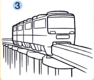 轻轨列车的画法步骤03