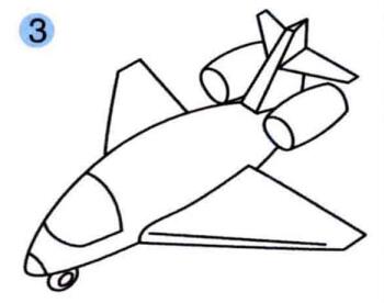 喷气式飞机的画法步骤03