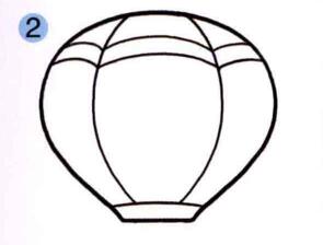 热气球的画法步骤02