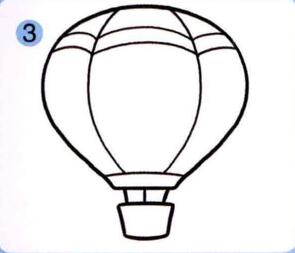 热气球的画法步骤03