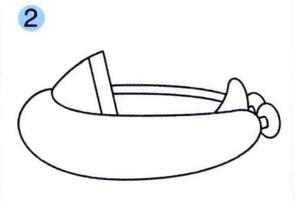 气垫船的画法步骤02