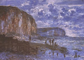 《悬崖》风景油画