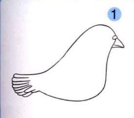 鸽子的画法步骤01