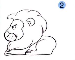 狮子的画法步骤02