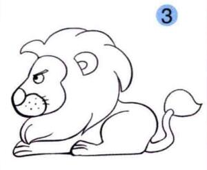 狮子的画法步骤03