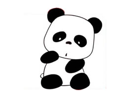 大熊猫儿童画