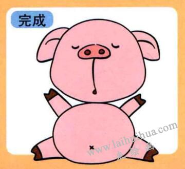 猪的儿童画画法