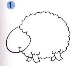 羊的画法步骤01