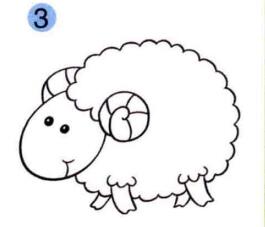 羊的画法步骤03