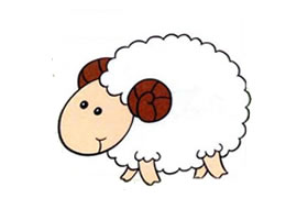 羊的儿童画画法