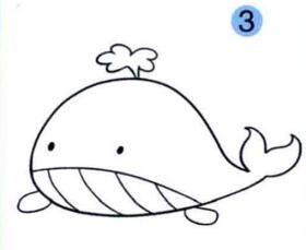 鲸鱼的画法步骤03