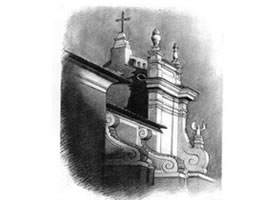 教堂素描画法