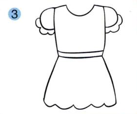 裙子儿童画画法步骤03