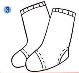 袜子儿童画画法步骤03