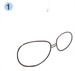 眼镜儿童画画法步骤01