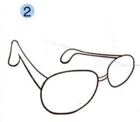 眼镜儿童画画法步骤02