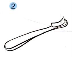 牙刷的儿童画画法步骤02
