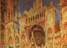 莫奈《傍晚的卢昂教堂》油画